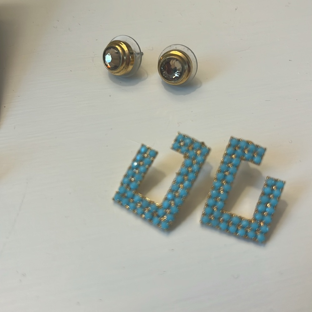 Gold and Silver Earring Set - Picture 3 of 6